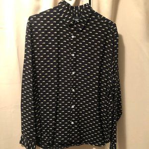 The Kooples Jaguar Print Slim Shirt XL